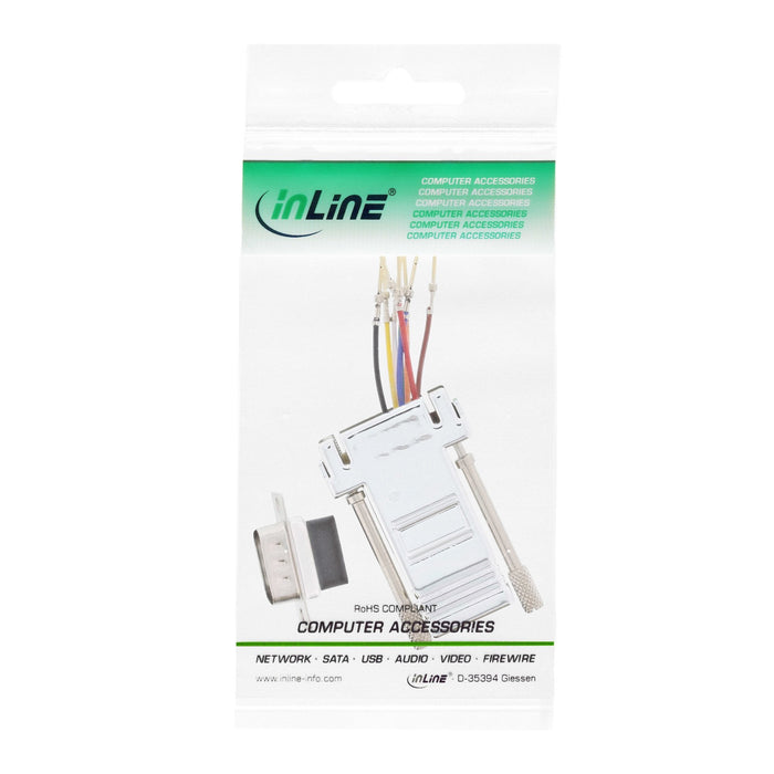 Adaptador Inline De 9 Pines Sub-D Macho A Rj45 Hembra Metal