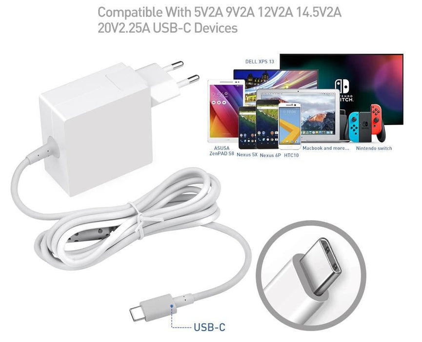 EAN 5711783964520 - CoreParts MBXUSBC-AC0001-W adaptador e inversor de corriente Interior 45 W Blanco imagen 4
