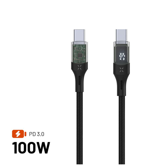 Cable  Fixed Usb-C Usb-C With Display, Pd Support, 1.2m, Usb 2.0, 100w, Black