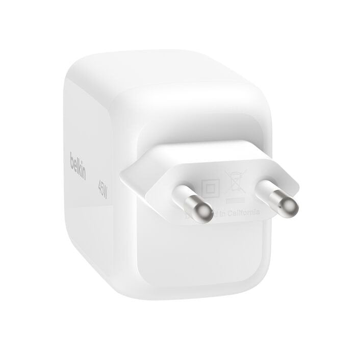 Belkin Boost Charge Pro 45w Dual Gan Retract.Cable Whi Wch023kqwh