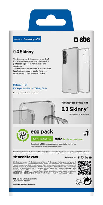 EAN 8018417499449 - SBS TESKINSAA36T funda para teléfono móvil 17 cm (6.7") Transparente imagen 3