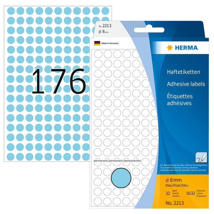 Herma Klebepunkte Ø 8,0 Mm Azul