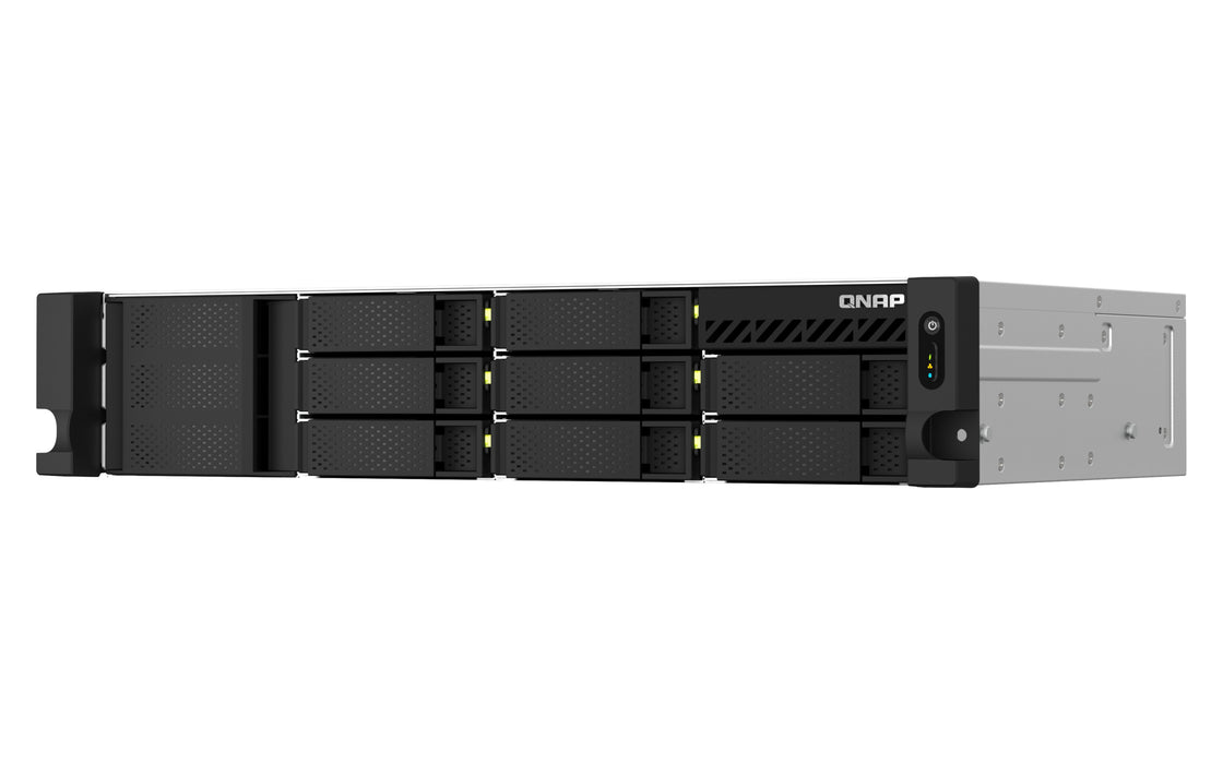 EAN 4711103081082 - QNAP TS-873AeU-RP NAS Bastidor (2U) Ryzen Embedded V1500B 4 GB DDR4 0 TB QuTS hero Negro imagen 6