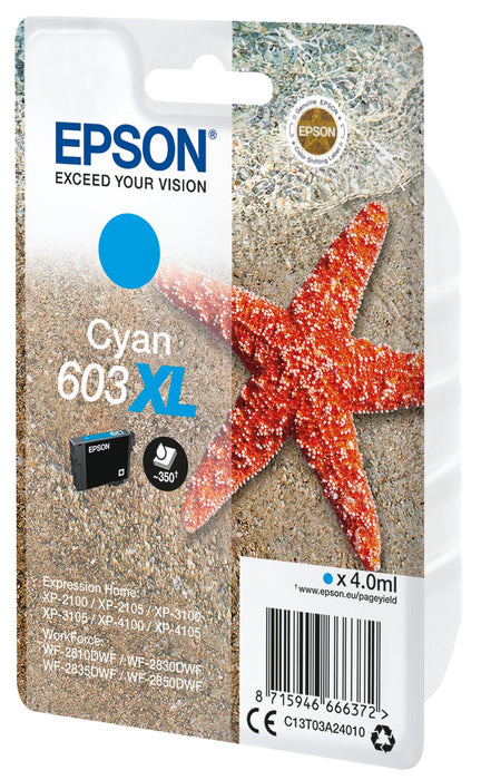 EAN 8715946666372 - Epson C13T03A24010 cartucho de tinta 1 pieza(s) Original High (L) Yield Cian imagen 1