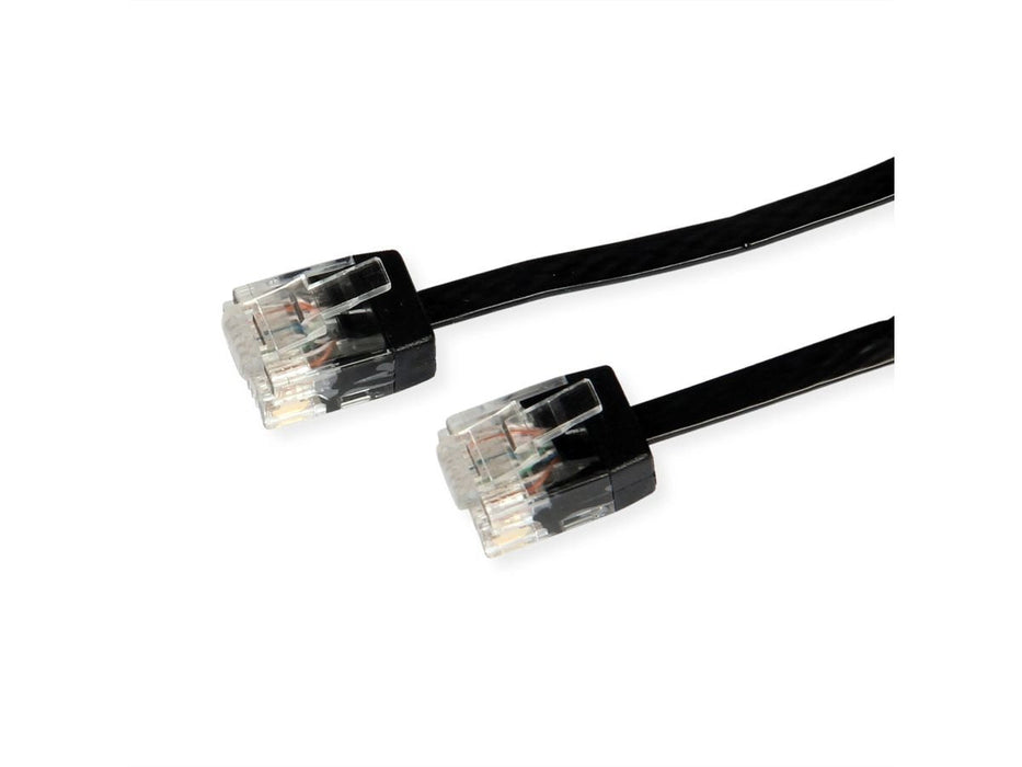 Roline Utp Cable De Red Kat.6a Class Ea Extra-Flach Schwarz 1.5m
