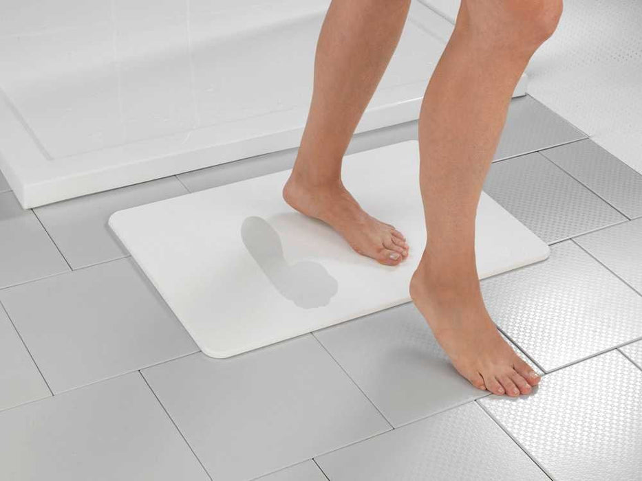 Alfombra De Baño Antideslizante De Diatomita, Blanco, 60 X 39 Cm