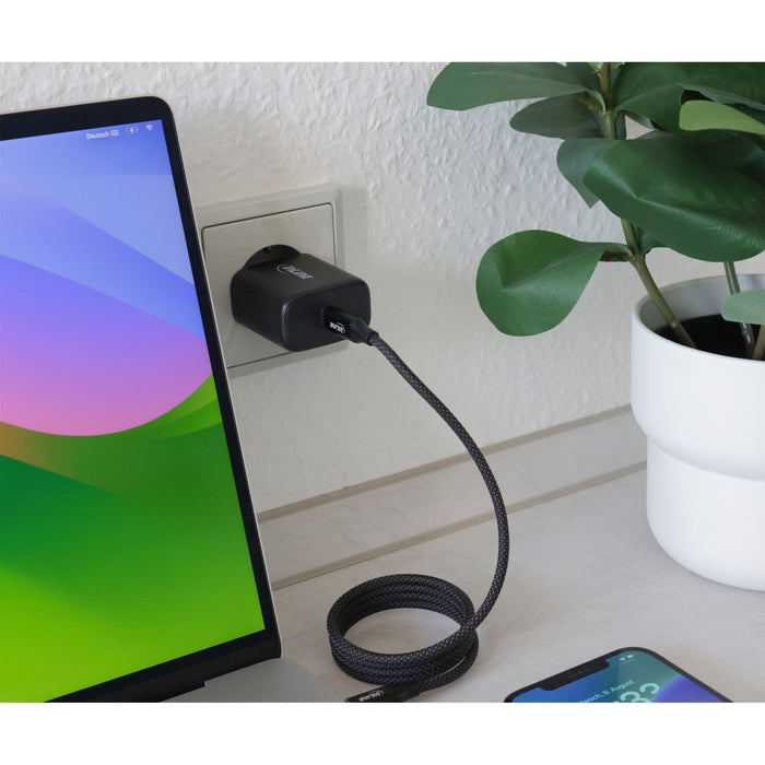 Inline® Usb Pd Power Supply, Gan Charger, Single Usb-C, Power Delivery, 65w, Black