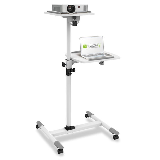 EAN 8057685309593 - Techly ICA-TB TPM-6 mueble y soporte para dispositivo multimedia Blanco Mesita con ruedas para multimedia imagen 1