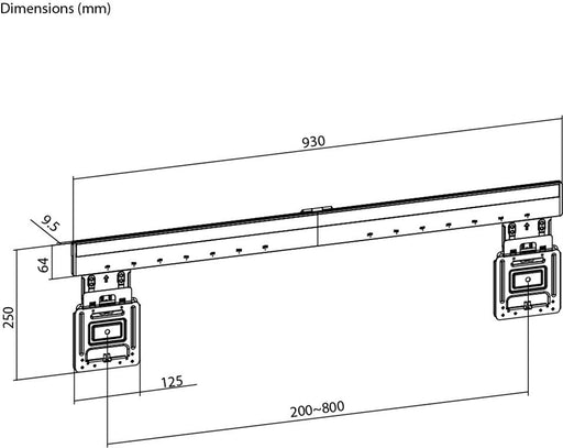 EAN 4040849708220 - Goobay 70822 soporte para TV 2,54 m (100") Negro imagen 2