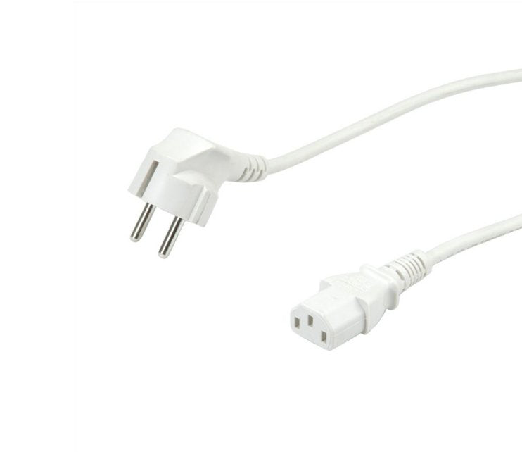 Value Netzcable, Gerade Iec-Buchse, Wei, 0,6 M