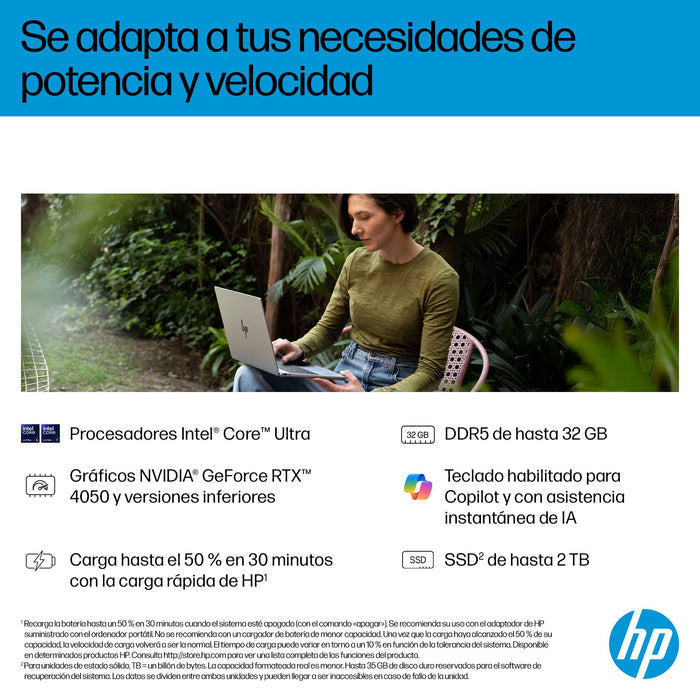 EAN 0199251160547 - HP OmniBook 7 AI 16-ay0006ns Intel Core Ultra 7 255H Portátil 40,6 cm (16") Pantalla táctil 2K 32 GB DDR5 imagen 7
