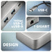EAN 8595247909305 - Axagon HUB USB HMC-CUB83X2, USB 10Gbps hub, 2x USB-A, USB-C, HDMI & DP 4k/144Hz, RJ-45 GLAN, PD 100W, kab imagen 3