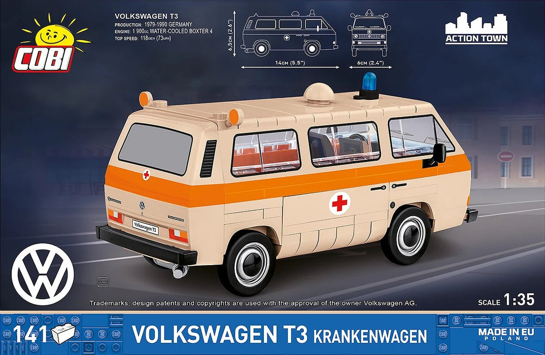 Cobi Volkswagen T3 Krankenwagen (Massstab 1:35) Cobi-24636