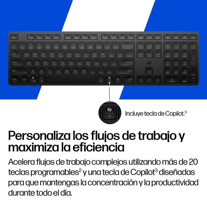 EAN 0198990908526 - HP 490K Multi-Device Dual-Mode Keyboard teclado Hogar USB + Bluetooth QWERTY Inglés Negro imagen 8