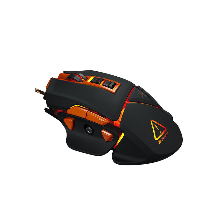 Canyon Gaming Raton Hazard Led Backlight Negro/Orange