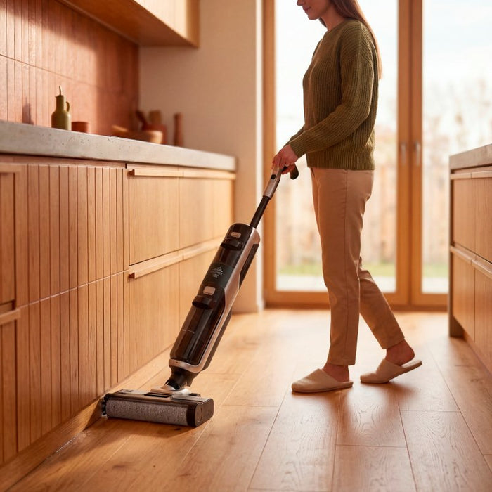 Eta Eta725790000 Wash Master Ai Floor Washer, Cordless, Operating Time 55 Min, Black Silver