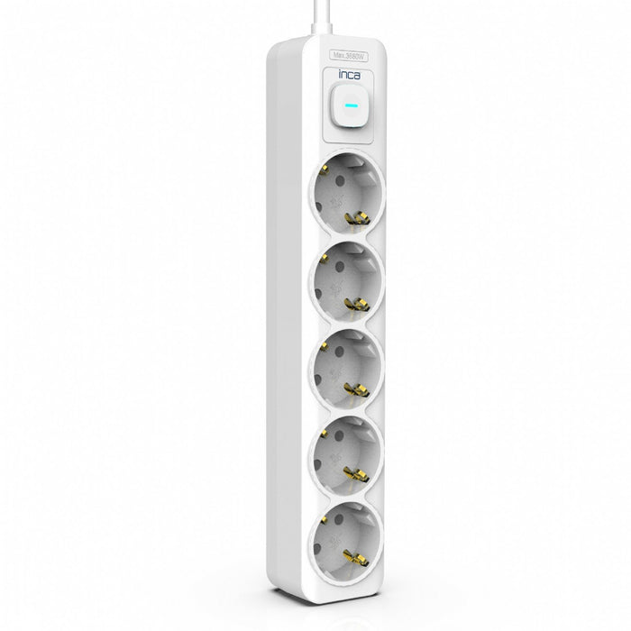 EAN 8681949014161 - Inca IPW-44GB limitador de tensión Blanco 5 salidas AC 230 V 1,5 m imagen 6