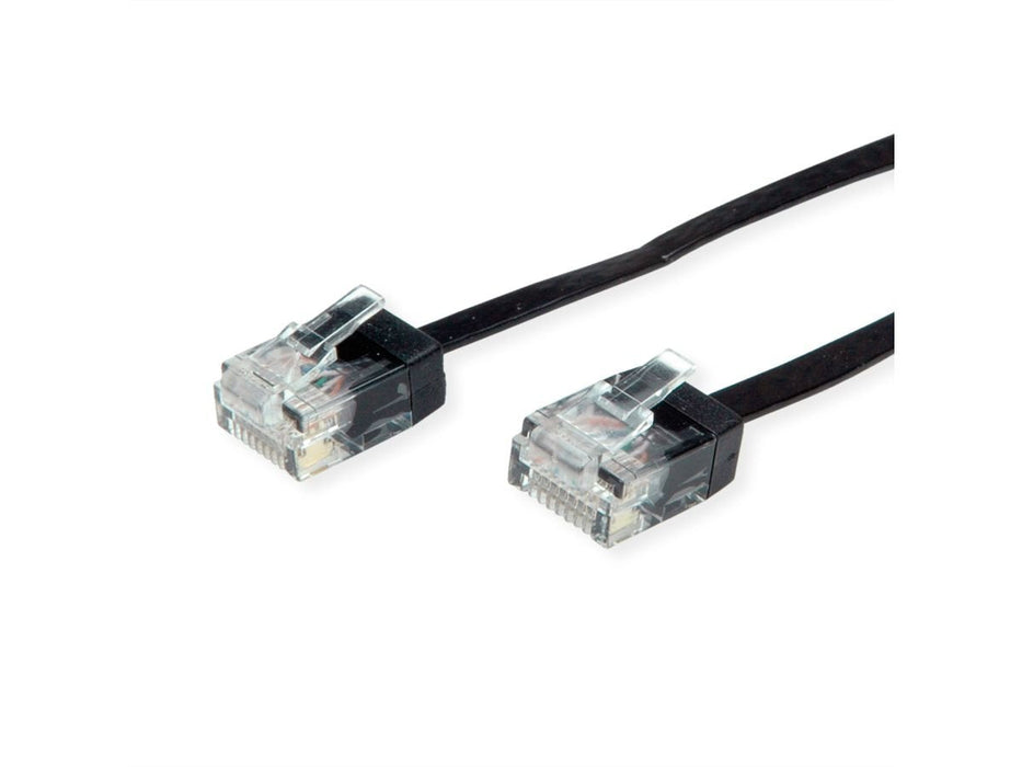 Roline Utp Cable De Red Kat.6a Class Ea Extra-Flach Schwarz 2m