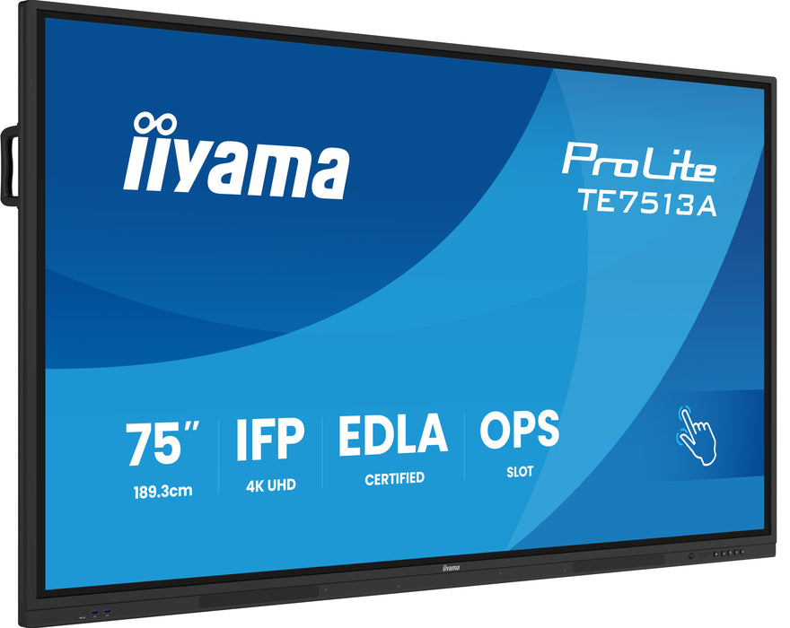 EAN 4948570128129 - iiyama TE7513A-B3AG pantalla de señalización Panel plano interactivo 190,5 cm (75") LCD Wifi 500 cd / m²  imagen 3