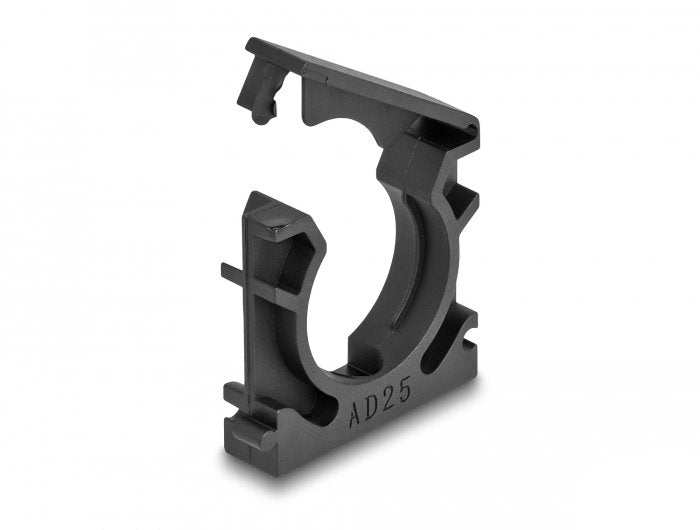 Delock Cableschlauchhalter Mit Verschlussclip 25 Mm 4 Stück Schwarz