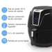 EAN 8713016048257 - Princess 182021 Sencillo 3,2 L Independiente 1400 W Freidora de aire caliente Negro imagen 50