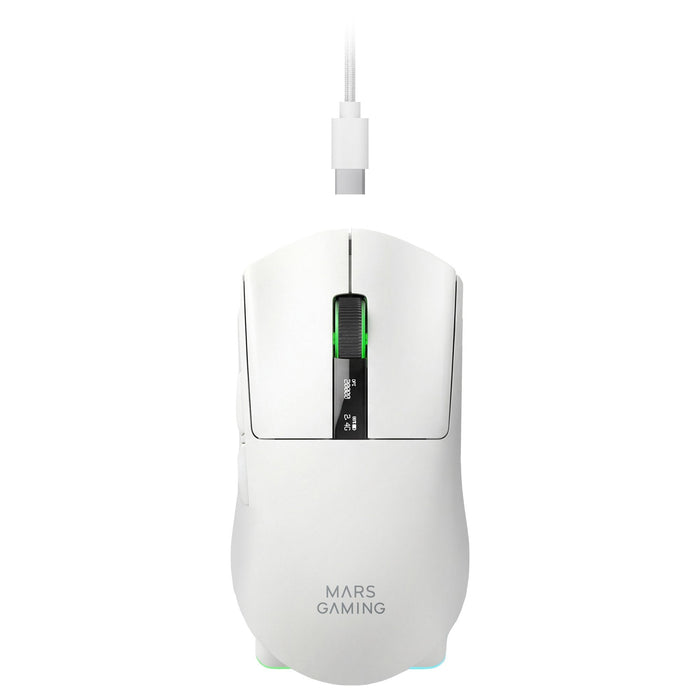 Ratón Gaming Inalámbrico Mars Gaming Mmw-Elite Batería Recargable Hasta 20000 Dpi Blanco
