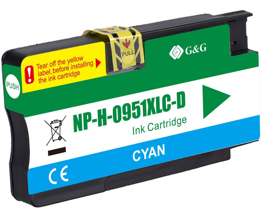 G&G Cartucho De Tinta Compatible Con Hp 951xl/ Cn046ae Cyan