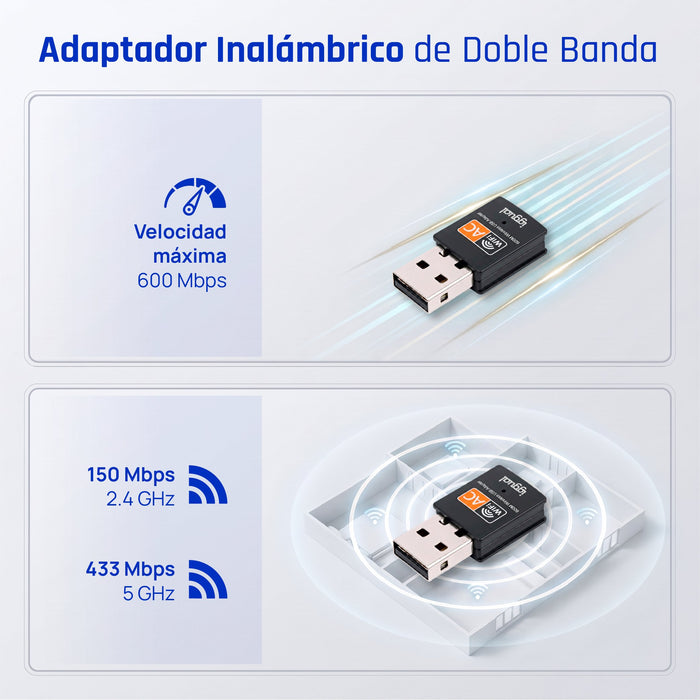 EAN 8435364320471 - iggual IGG320471 adaptador y tarjeta de red WLAN 600 Mbit/s imagen 3