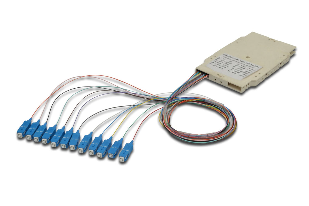 Bandeja De Empalme De Fibra Óptica Con 12 Pigtails Sc De Colores (Upc), Mm Om3 50/125, 2 M, Lszh