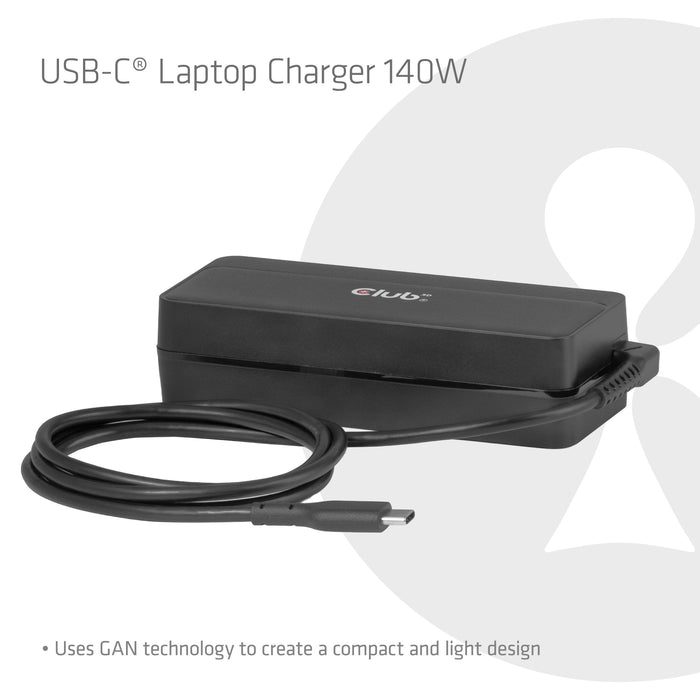 Club3d Laptop-Cargador Usb-C Pd3.1 140w, Gan Retail
