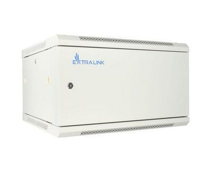Armario Extralink 6u 600x600 Asp Gris   Rackmount  Montaje En La Pared, Puerta De Metal