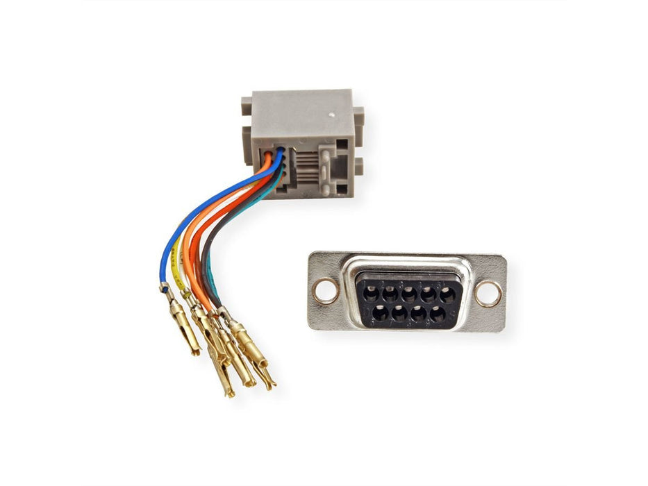 Roline Db9 Buchse-Rj45 Buchse 8p 8c 8ltg., Silberfarben