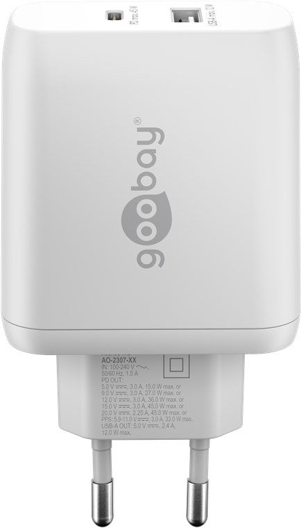 EAN 4040849654121 - Goobay 65412 cargador de dispositivo móvil Auriculares, Portátil, Smartphone, Tableta Blanco Corriente al imagen 2