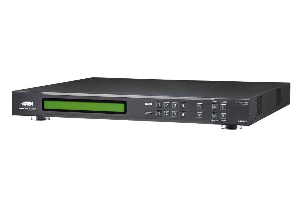 Matrix Switch Hdmi  4x4 Con Escalador, Y Audio Aten Vm5404ha