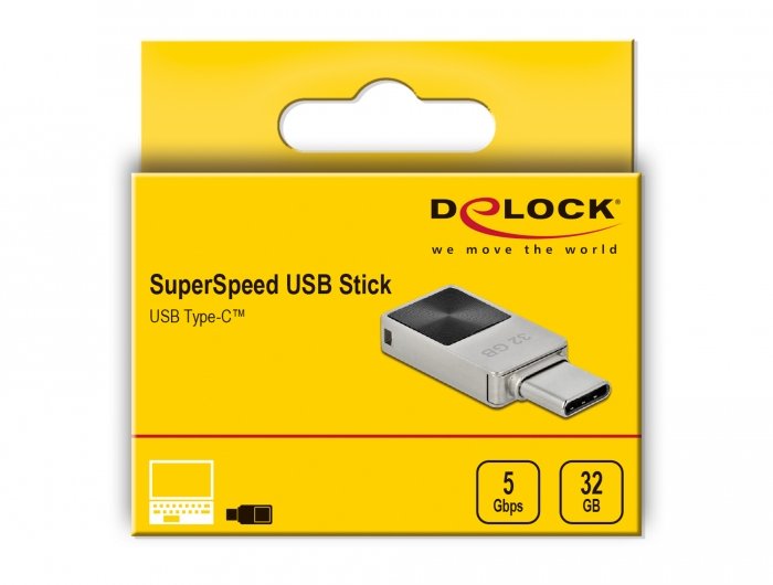 Pendrive Delock Mini Usb 3.2 Gen 1 Usb-C 32 Gb