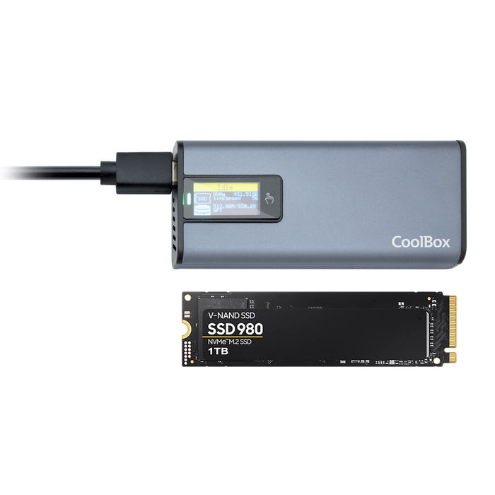EAN 8437012429277 - CoolBox COO-MCM-M2F caja para disco duro externo Caja externa para unidad de estado sólido (SSD) Gris imagen 2