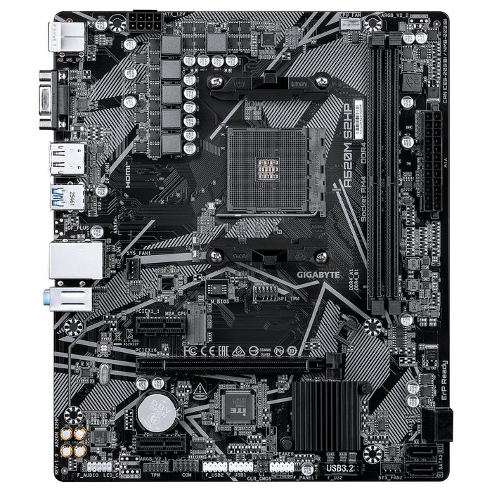 Gigabyte A520m S2hp Am4 2xddr4 D-Sub Hdmi Dp M.2