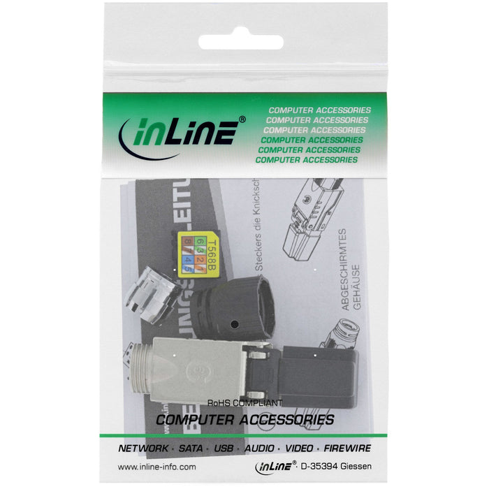 Enchufe Inline Rj45 Cat.6a 500mhz, Instalable En Campo, Blindado, Con Tapa Roscada