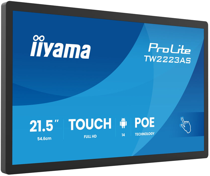 Iiyama 55.0cm 21,5" Tw2223as-B3p 16:9 M-Touch Usbc Android