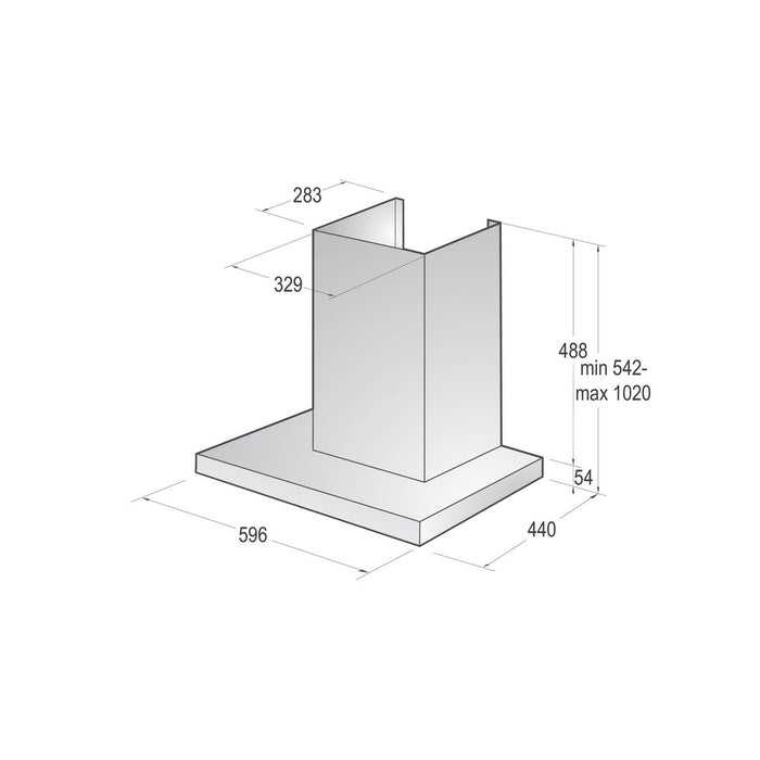 Campana Gorenje Wht66236b De Pared Negro 469 M³/H