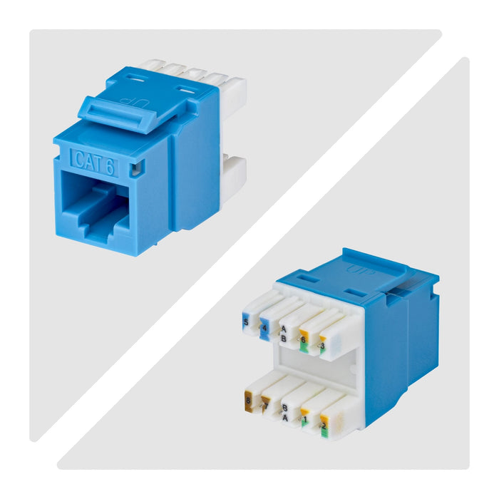 Startech.Com Startech - Keystone Jack - 180°, 110 Punch Down - Cat 6 - Utp - Rj-45 - Azul - Conforme Taa (Paquete Con 24)
