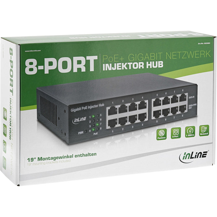EAN 4043718276028 - InLine 32308H adaptador e inyector de PoE Gigabit Ethernet 56 V imagen 5