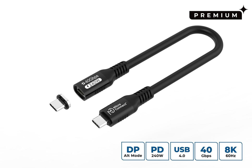 EAN 5715328135550 - Microconnect MC-LS-USB4CC0.15 cable USB USB4 Gen 3x2 0,15 m USB C 240 W Negro imagen 1