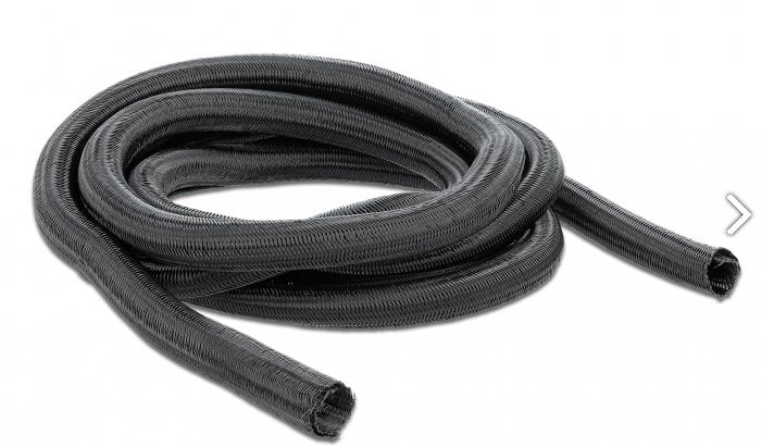 Delock Funda Trenzada De Cierre Automático 2 M X 16 Mm Negro