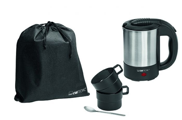 EAN 4006160637298 - Clatronic WKR 3624 tetera eléctrica 0,5 L 1000 W Negro, Acero inoxidable imagen 2