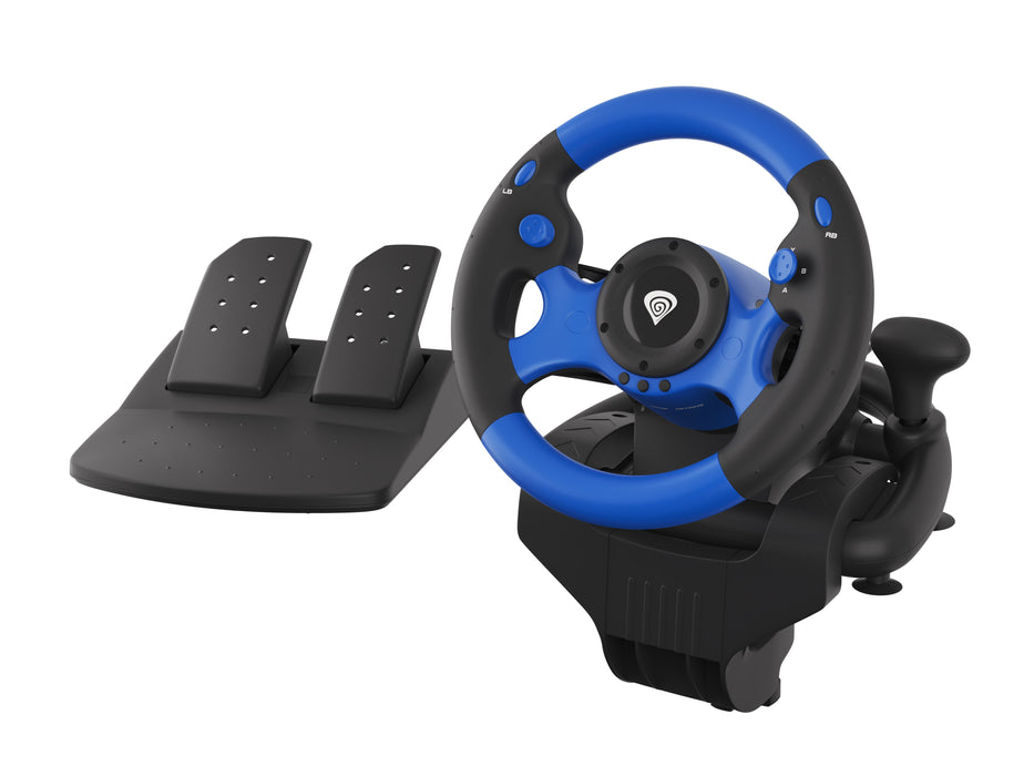 EAN 5901969425376 - GENESIS Seaborg 350 Negro, Azul USB Volante + Pedales Nintendo Switch, PC, PlayStation 4, Playstation 3,  imagen 1