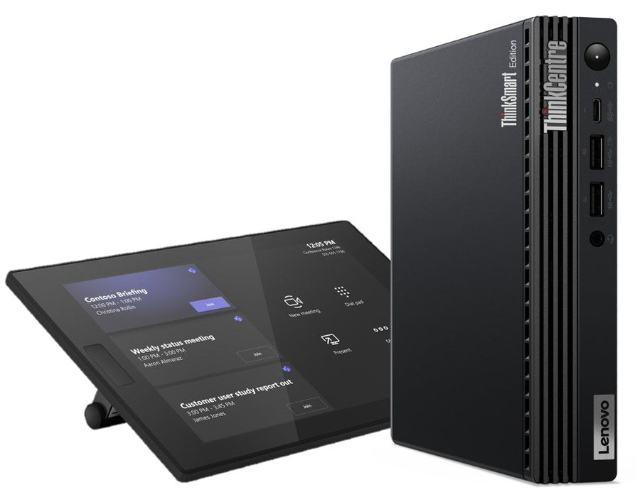 Lenovo Thinksmart Tiny Kit Kit De Videoconferencia (Consola Con Pantalla Táctil Sistema Del Ordenador) Con 1 Year Lenovo Premier Support Negro Azabache Power Adapter Included
