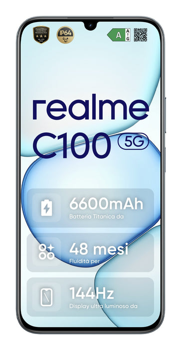 EAN 6941764486225 - realme C100 5G 17,3 cm (6.8") SIM doble USB Tipo C 4 GB 256 GB 6600 mAh Verde imagen 1