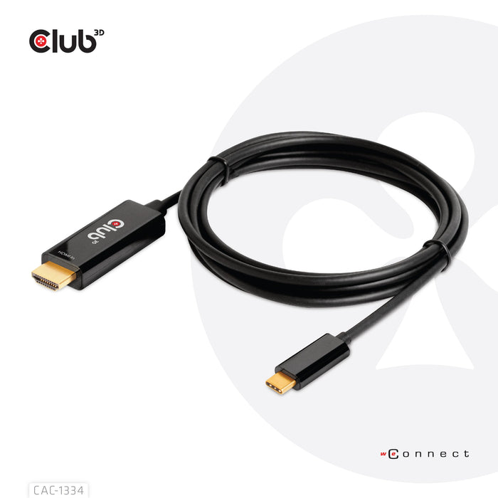EAN 8719214472054 - CLUB3D CAC-1334 adaptador de cable de vídeo 1,8 m HDMI tipo A (Estándar) USB Tipo C Negro imagen 8