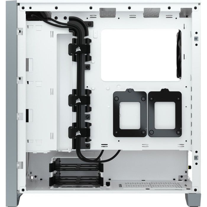 Caja Pc Corsair 4000d Airflow Midi Tower Blanco Corsair Crystal 4000d Airflow Mid-Tower Cristal Templado Blanca Cc-9011201-Ww